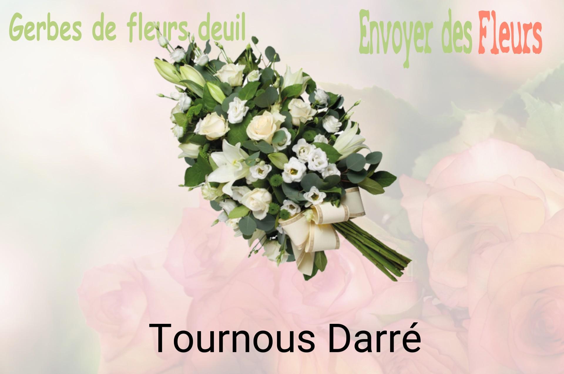 Gerbe de fleurs de deuil livrée à Tournous-Darré